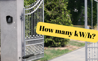 how much electricity goes a gate opener use?
