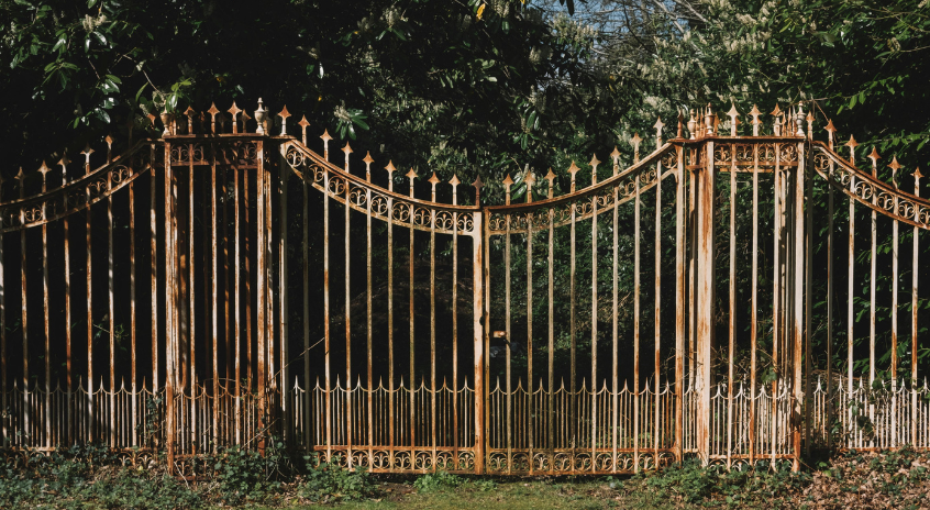 how to clean a steel driveway gate