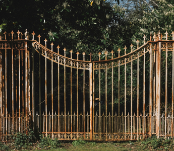 how to clean a steel driveway gate