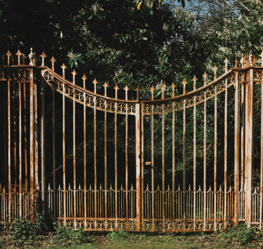 how to clean a steel driveway gate