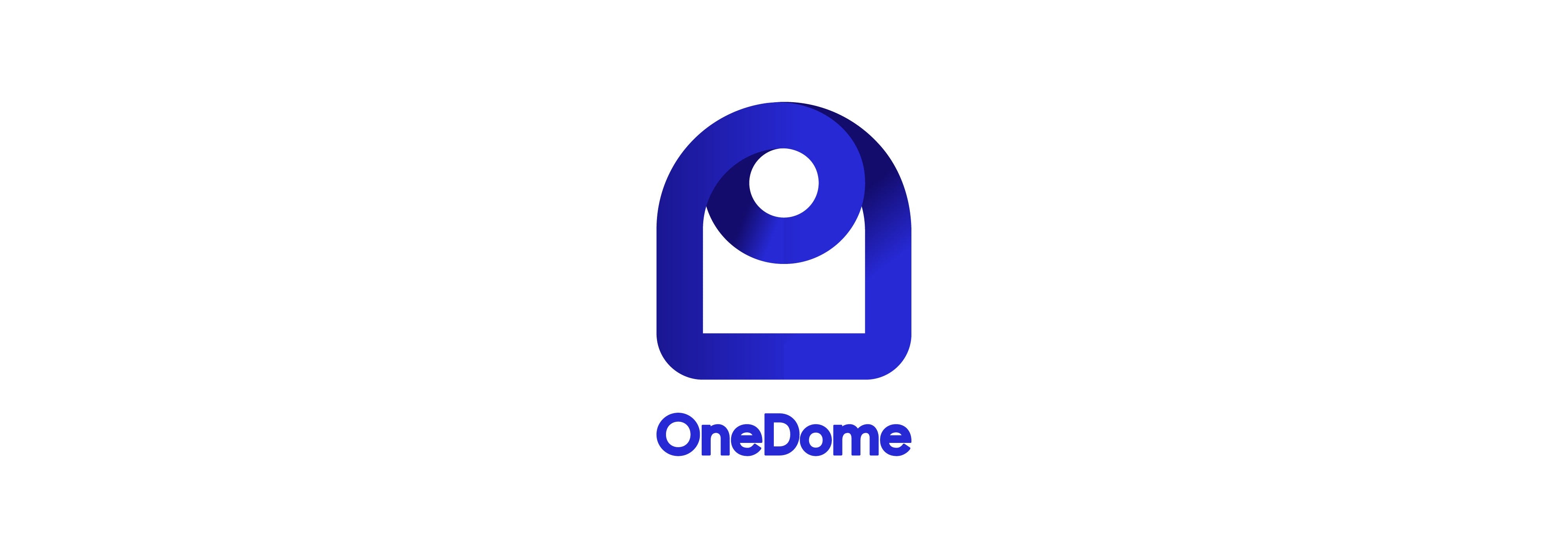 One Dome Logo Purple tube of eye cream on a white background