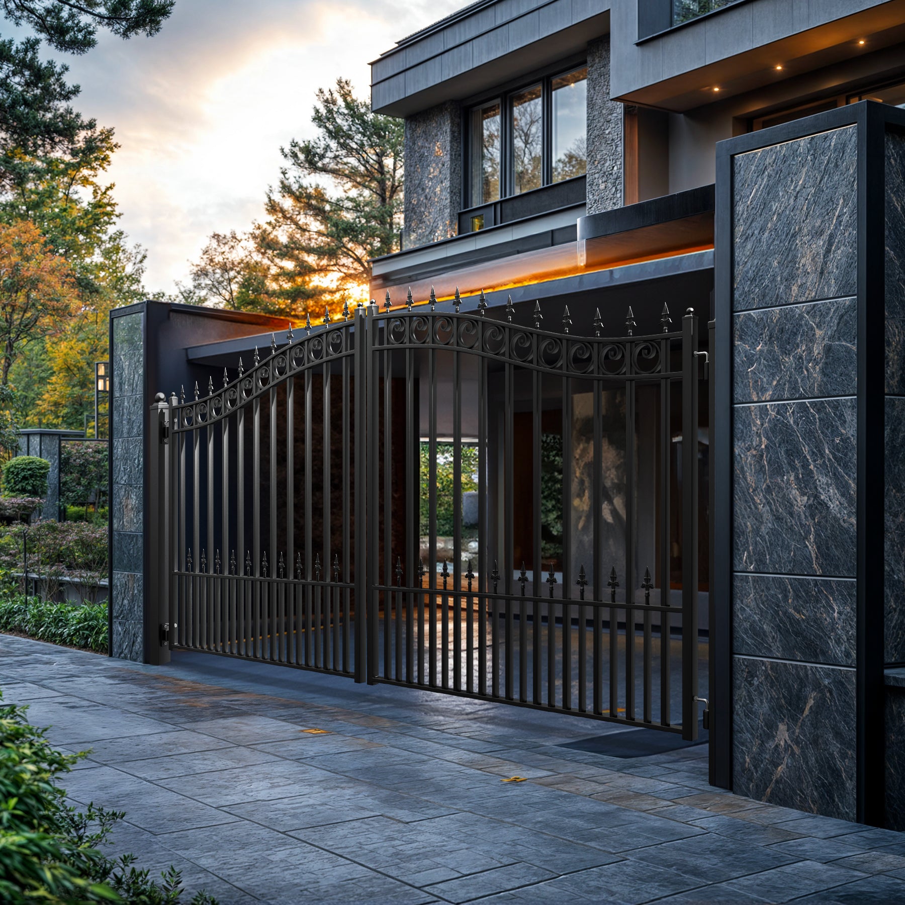 Driveway Swing Gates | Automatic Driveway Gates & Home Security Gates ...